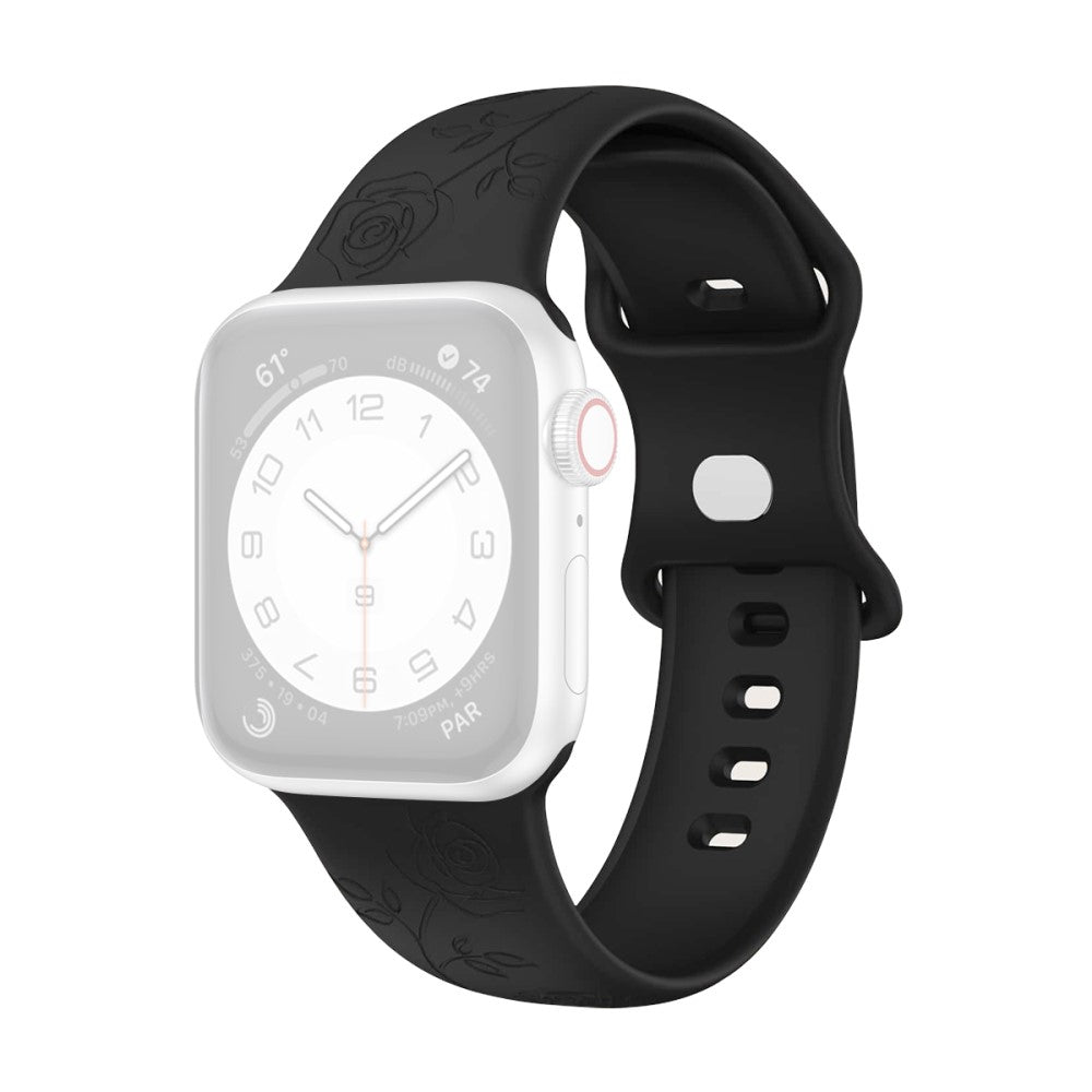 Vildt Pænt Silikone Universal Rem passer til Apple Smartwatch - Sort#serie_3