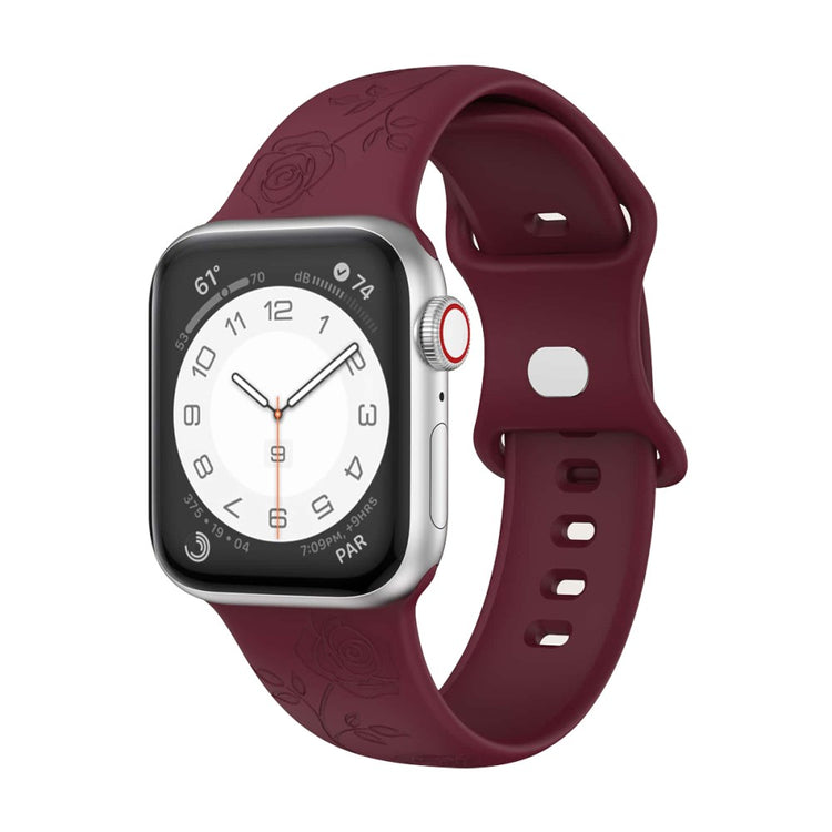 Vildt Pænt Silikone Universal Rem passer til Apple Smartwatch - Rød#serie_4
