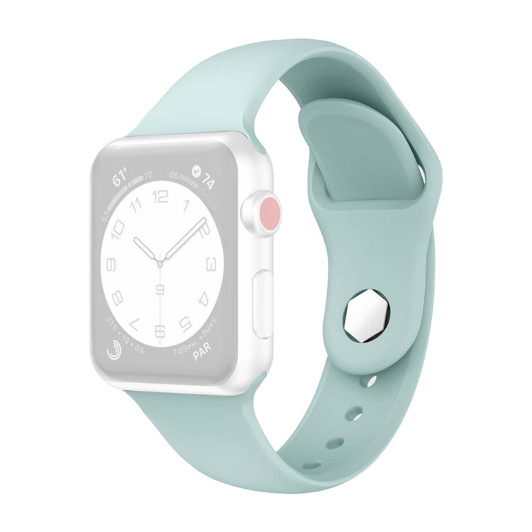 Kønt Silikone Universal Rem passer til Apple Smartwatch - Blå#serie_3