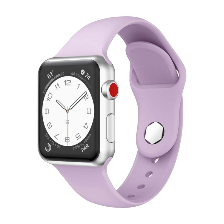 Kønt Silikone Universal Rem passer til Apple Smartwatch - Lilla#serie_5