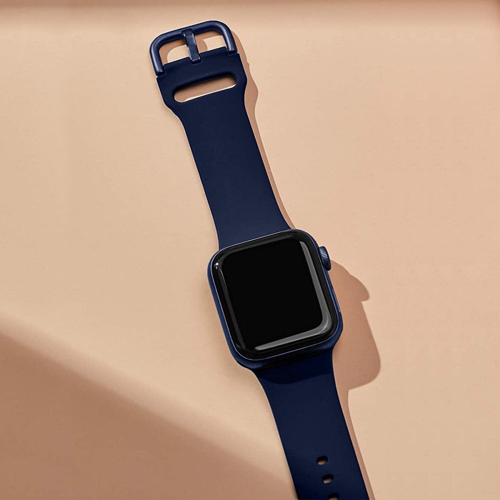Flot Silikone Universal Rem passer til Apple Smartwatch - Blå#serie_10