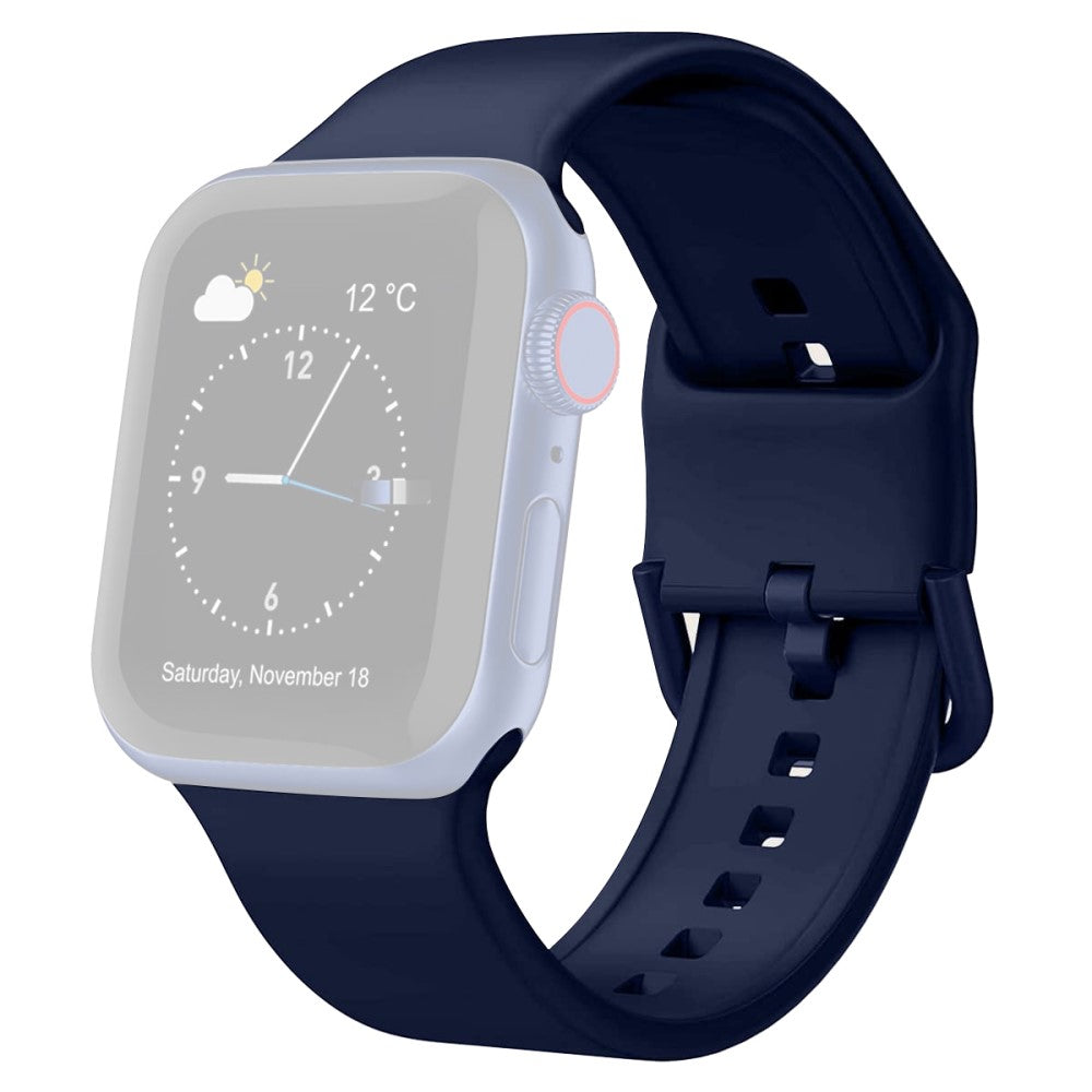 Flot Silikone Universal Rem passer til Apple Smartwatch - Blå#serie_10