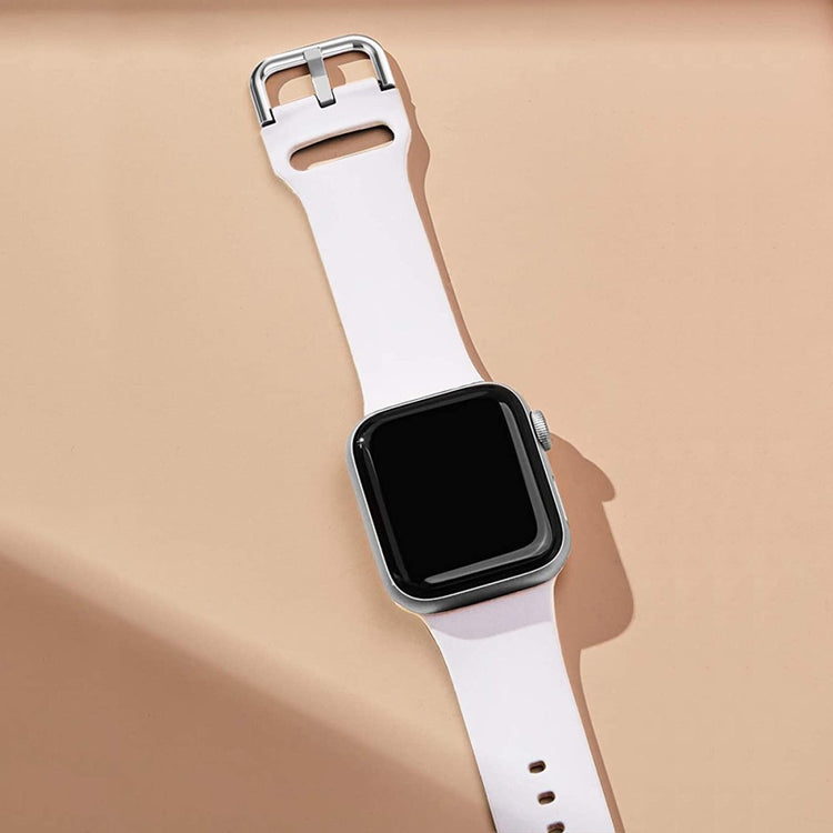 Flot Silikone Universal Rem passer til Apple Smartwatch - Hvid#serie_2