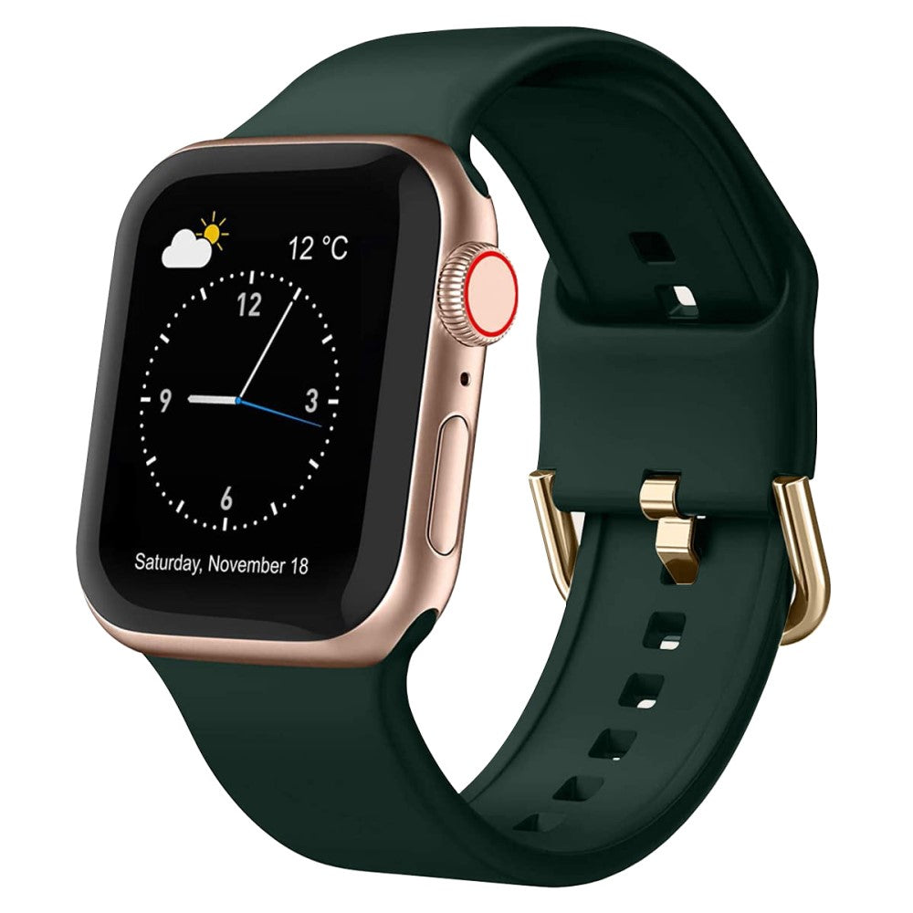 Flot Silikone Universal Rem passer til Apple Smartwatch - Grøn#serie_5
