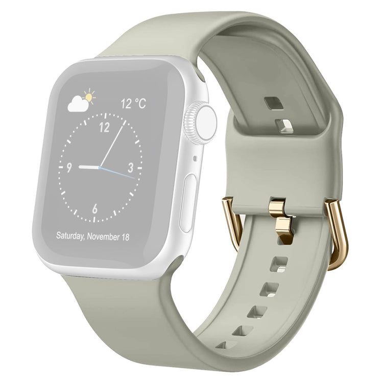 Flot Silikone Universal Rem passer til Apple Smartwatch - Sølv#serie_7