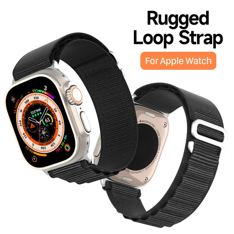 Rigtigt Pænt Metal Og Nylon Universal Rem passer til Apple Smartwatch - Sort#serie_1