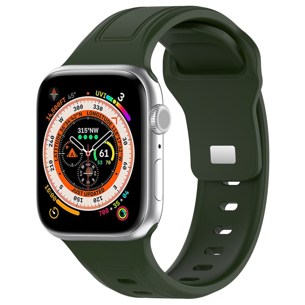 Meget Pænt Silikone Universal Rem passer til Apple Smartwatch - Grøn#serie_13
