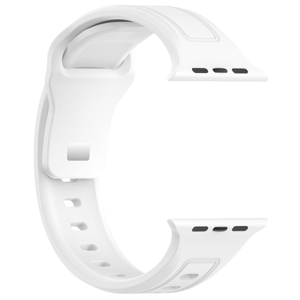 Meget Pænt Silikone Universal Rem passer til Apple Smartwatch - Hvid#serie_2