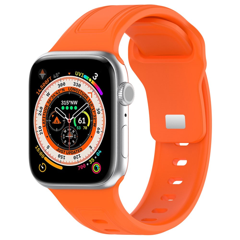 Meget Pænt Silikone Universal Rem passer til Apple Smartwatch - Orange#serie_3