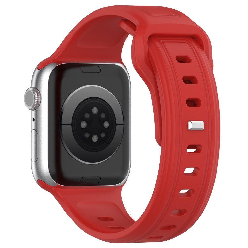 Meget Pænt Silikone Universal Rem passer til Apple Smartwatch - Rød#serie_4