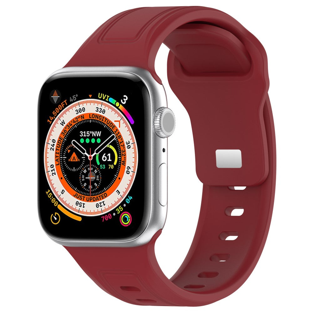 Meget Pænt Silikone Universal Rem passer til Apple Smartwatch - Rød#serie_6