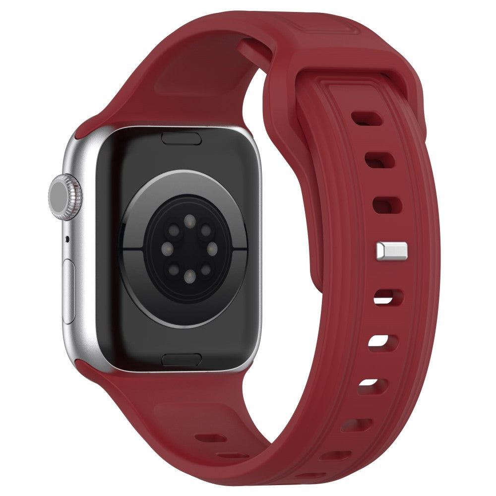 Meget Pænt Silikone Universal Rem passer til Apple Smartwatch - Rød#serie_6
