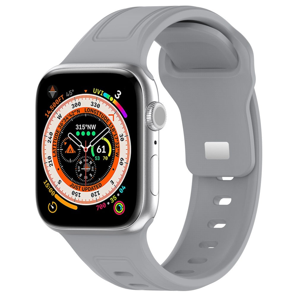 Meget Pænt Silikone Universal Rem passer til Apple Smartwatch - Sølv#serie_8
