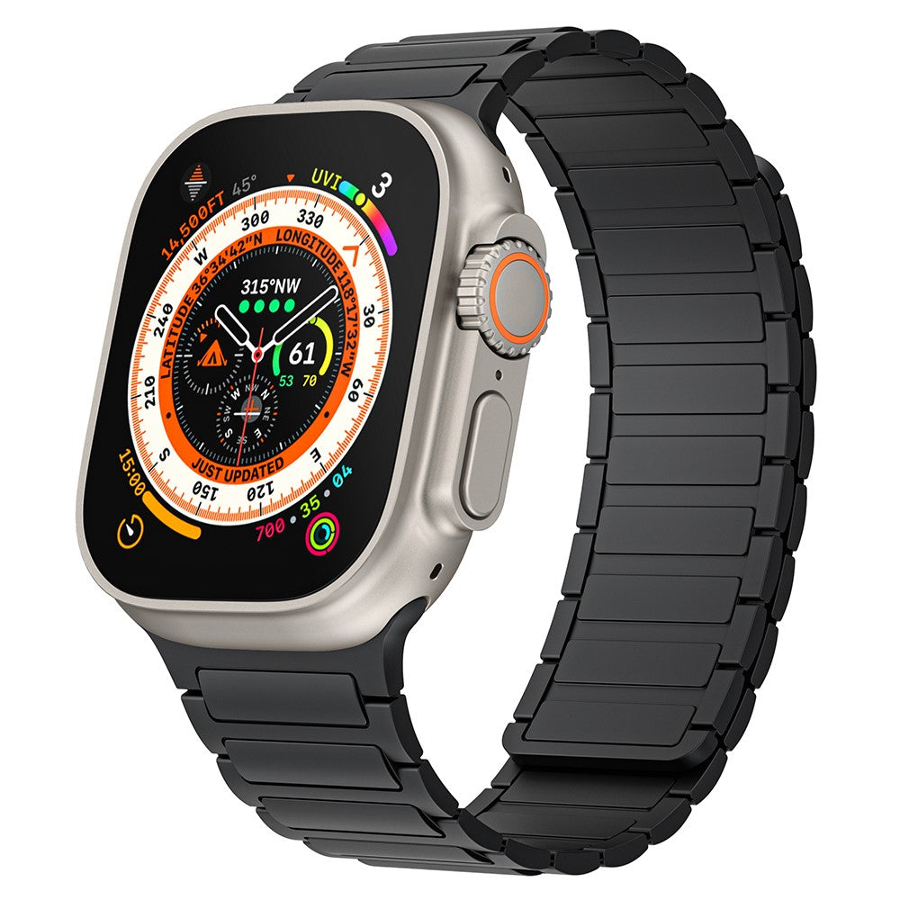 Super Hårdfør Silikone Universal Rem passer til Apple Smartwatch - Sort#serie_1