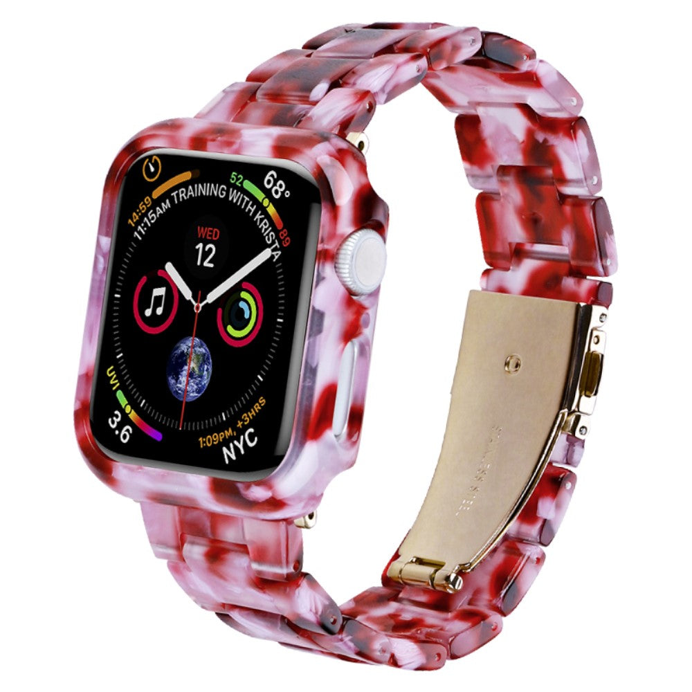 Flot Metal Og Plastik Universal Rem passer til Apple Smartwatch - Pink#serie_10