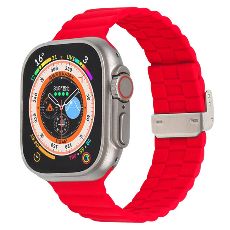 Vildt Sejt Silikone Universal Rem passer til Apple Smartwatch - Rød#serie_10