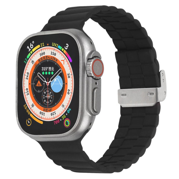 Vildt Sejt Silikone Universal Rem passer til Apple Smartwatch - Sort#serie_11