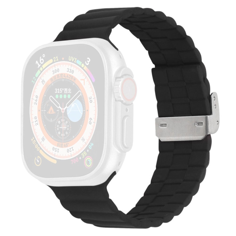 Vildt Sejt Silikone Universal Rem passer til Apple Smartwatch - Sort#serie_11