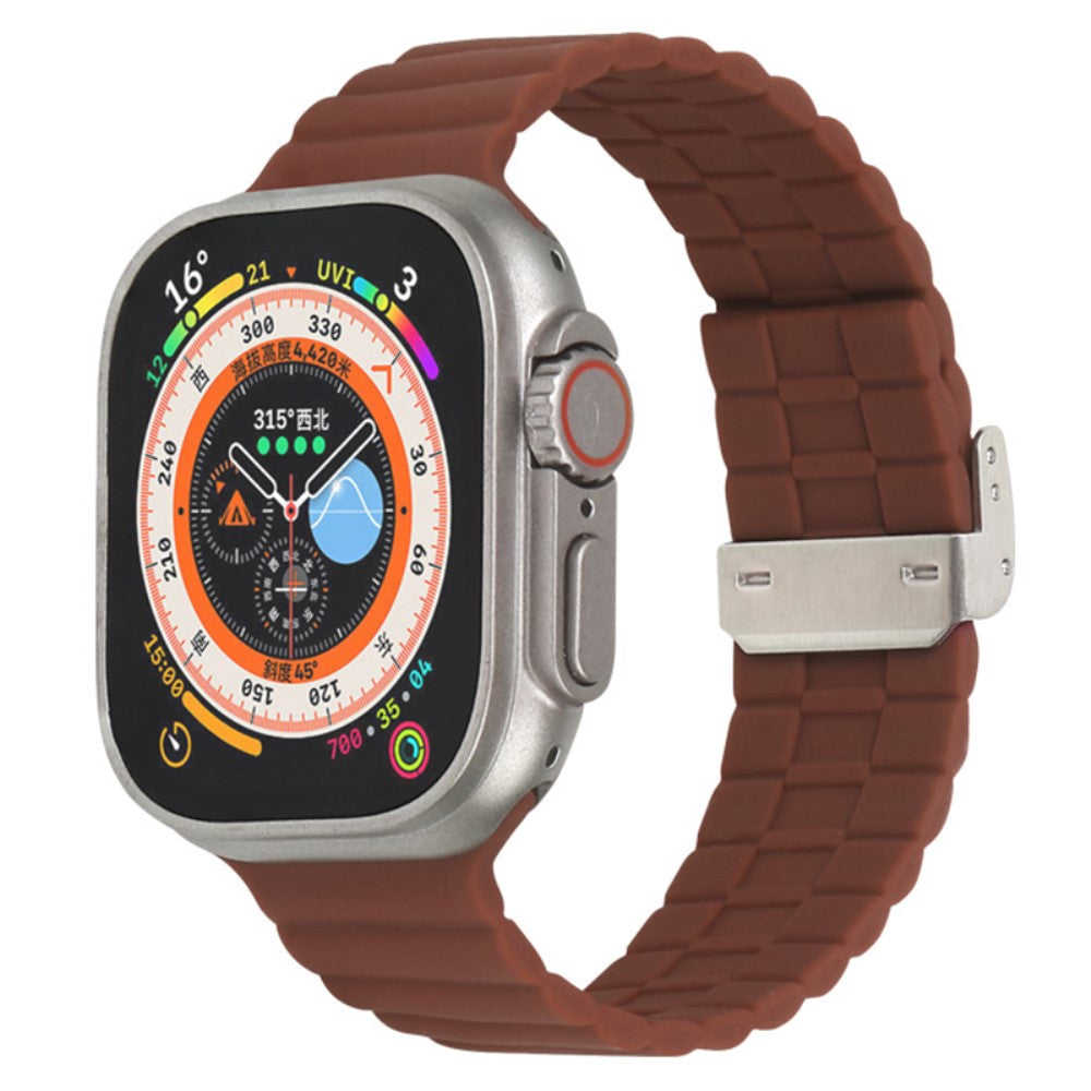 Vildt Sejt Silikone Universal Rem passer til Apple Smartwatch - Brun#serie_12