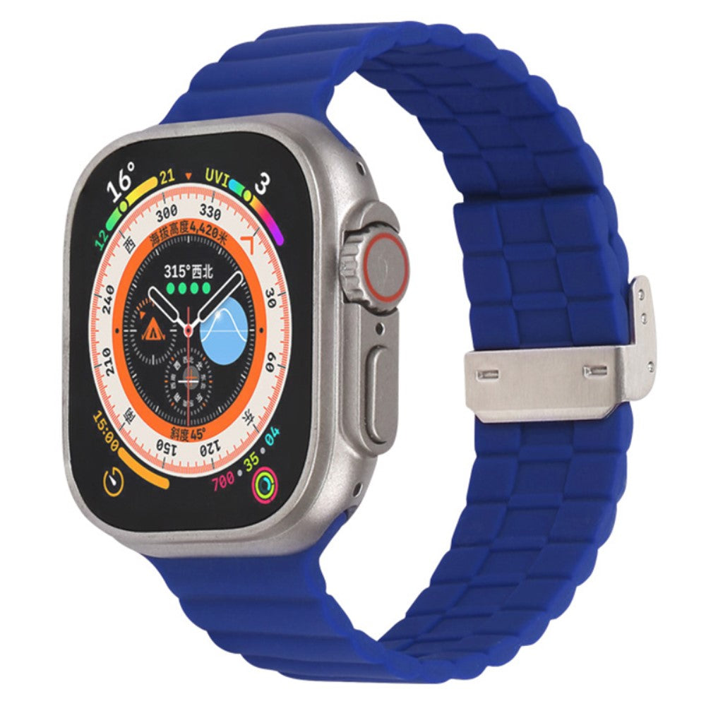 Vildt Sejt Silikone Universal Rem passer til Apple Smartwatch - Blå#serie_14