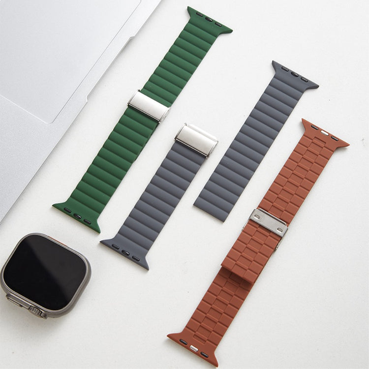 Vildt Sejt Silikone Universal Rem passer til Apple Smartwatch - Blå#serie_14