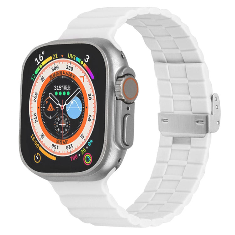 Vildt Sejt Silikone Universal Rem passer til Apple Smartwatch - Hvid#serie_15