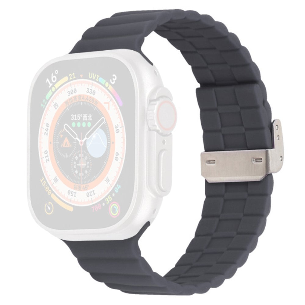 Vildt Sejt Silikone Universal Rem passer til Apple Smartwatch - Sølv#serie_2