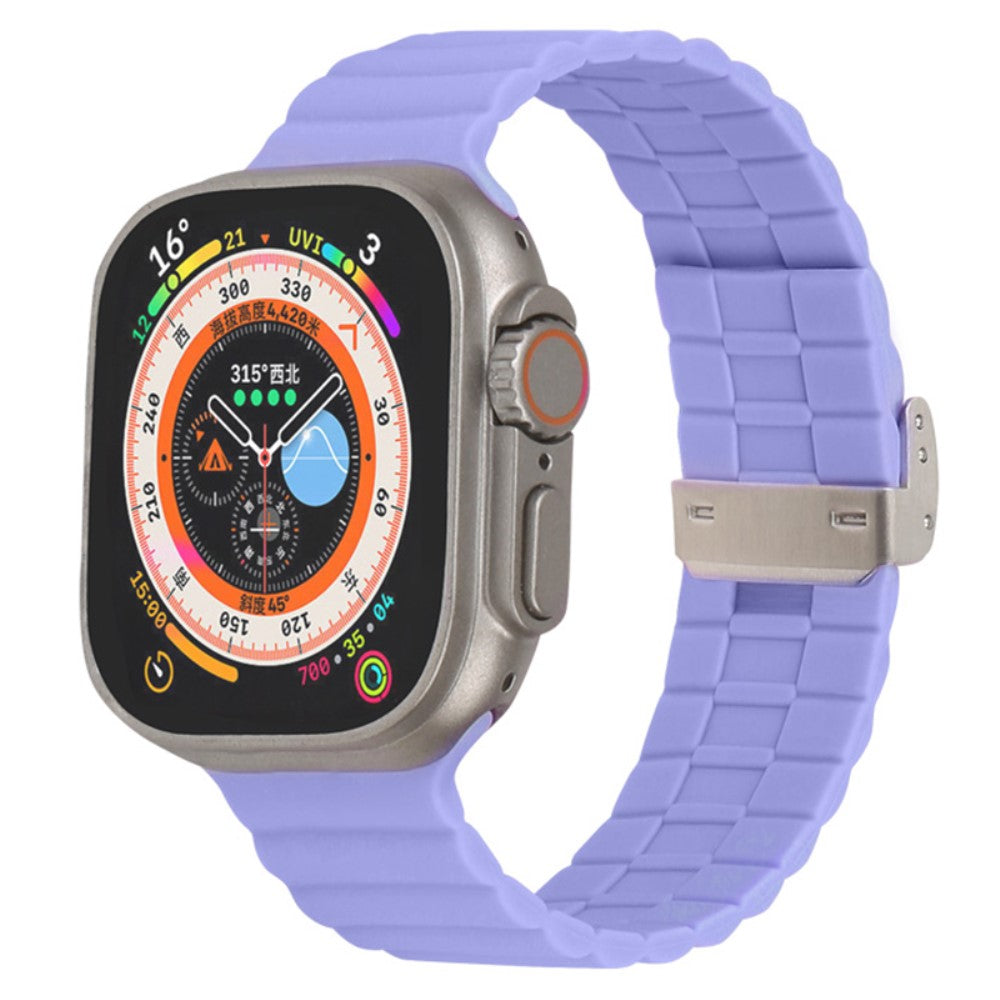 Vildt Sejt Silikone Universal Rem passer til Apple Smartwatch - Lilla#serie_3
