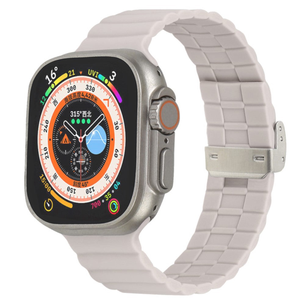 Vildt Sejt Silikone Universal Rem passer til Apple Smartwatch - Hvid#serie_5