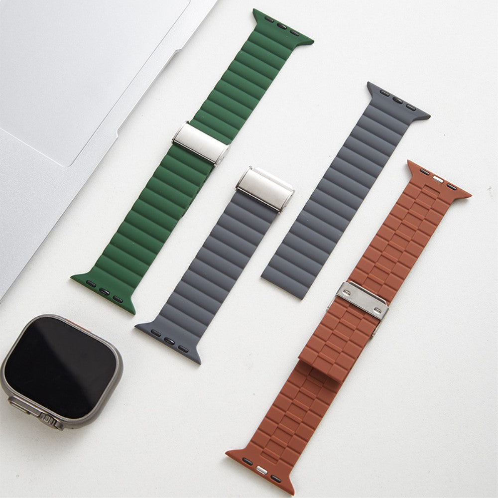 Vildt Sejt Silikone Universal Rem passer til Apple Smartwatch - Grøn#serie_7