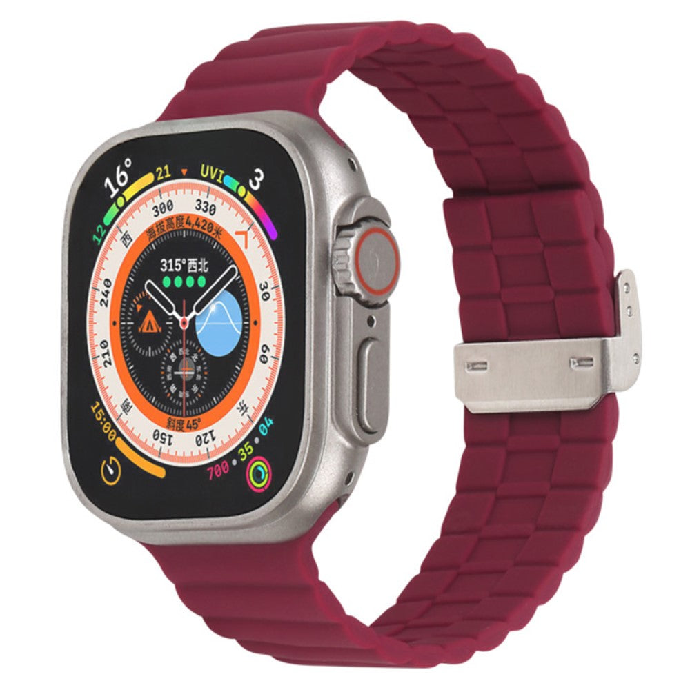 Vildt Sejt Silikone Universal Rem passer til Apple Smartwatch - Rød#serie_8