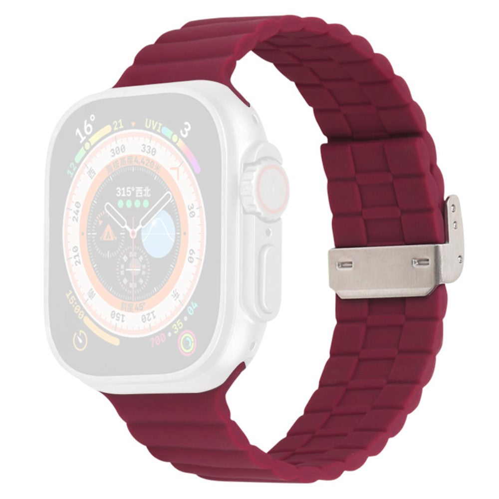 Vildt Sejt Silikone Universal Rem passer til Apple Smartwatch - Rød#serie_8