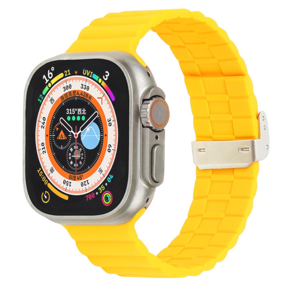 Vildt Sejt Silikone Universal Rem passer til Apple Smartwatch - Gul#serie_9