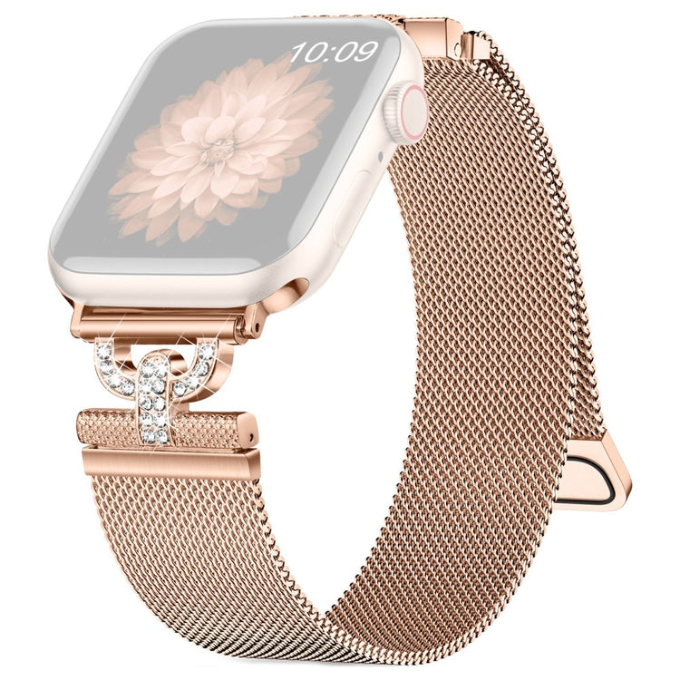 Meget Cool Metal Og Rhinsten Universal Rem passer til Apple Smartwatch - Pink#serie_2
