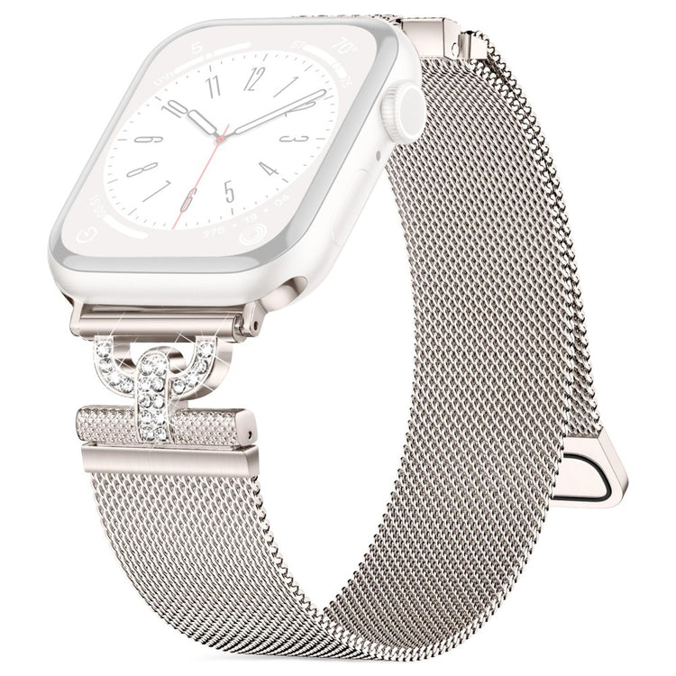 Meget Cool Metal Og Rhinsten Universal Rem passer til Apple Smartwatch - Sølv#serie_4