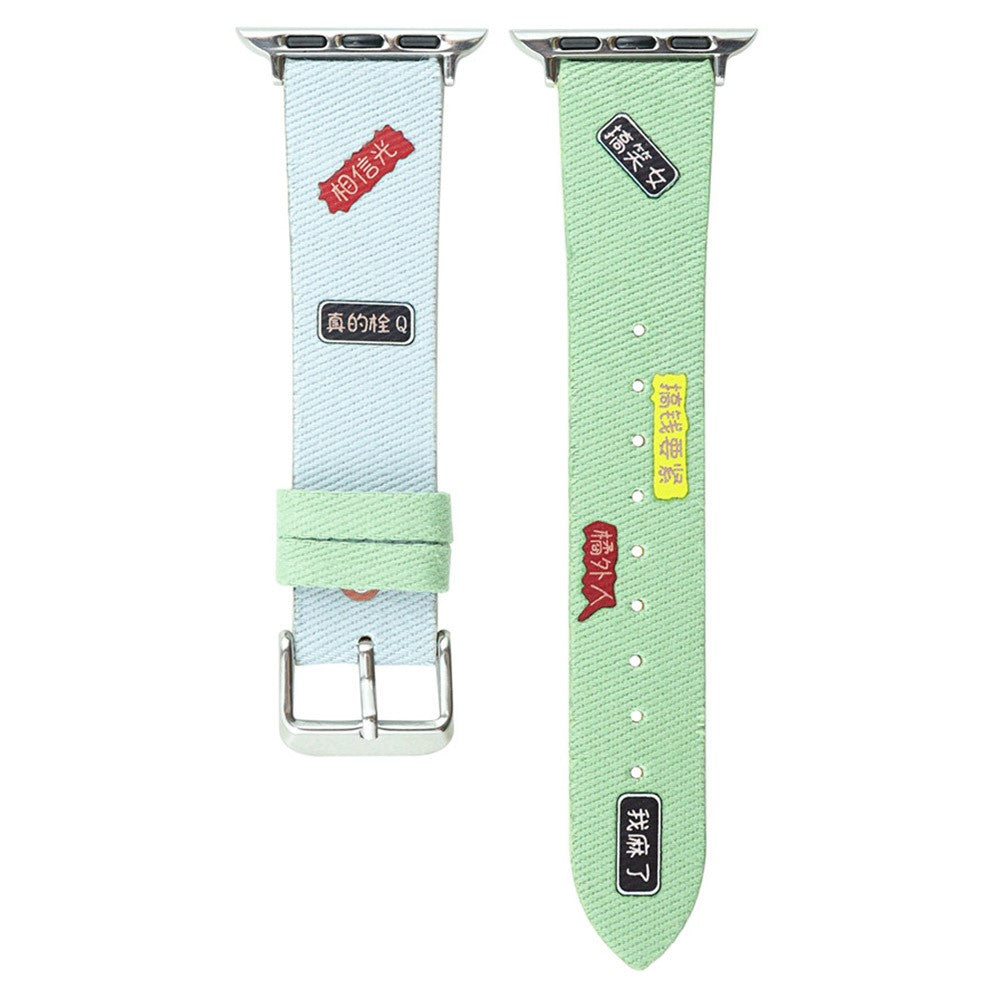 Stilren Metal Og Nylon Universal Rem passer til Apple Smartwatch - Blå#serie_2