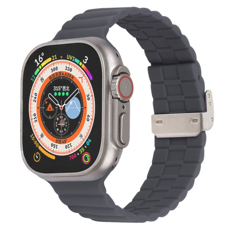 Vildt Fint Silikone Universal Rem passer til Apple Smartwatch - Sølv#serie_2