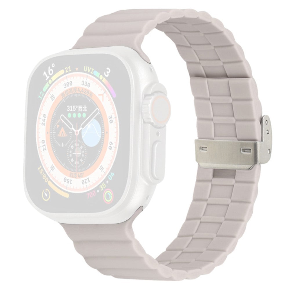 Vildt Fint Silikone Universal Rem passer til Apple Smartwatch - Sølv#serie_5