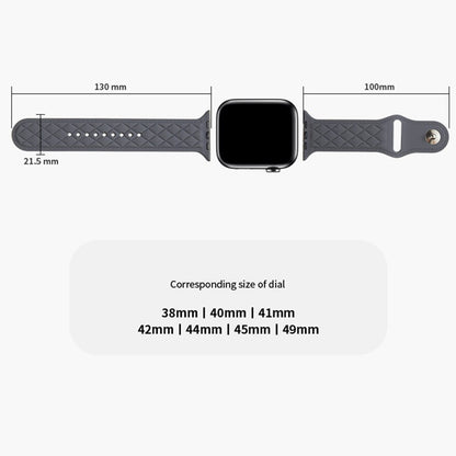 Apple Watch Series 9 41mm textured silicone strap - Midnight Blue#serie_11