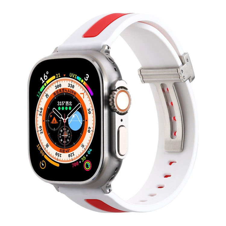 Meget Fed Silikone Universal Rem passer til Apple Smartwatch - Hvid#serie_3