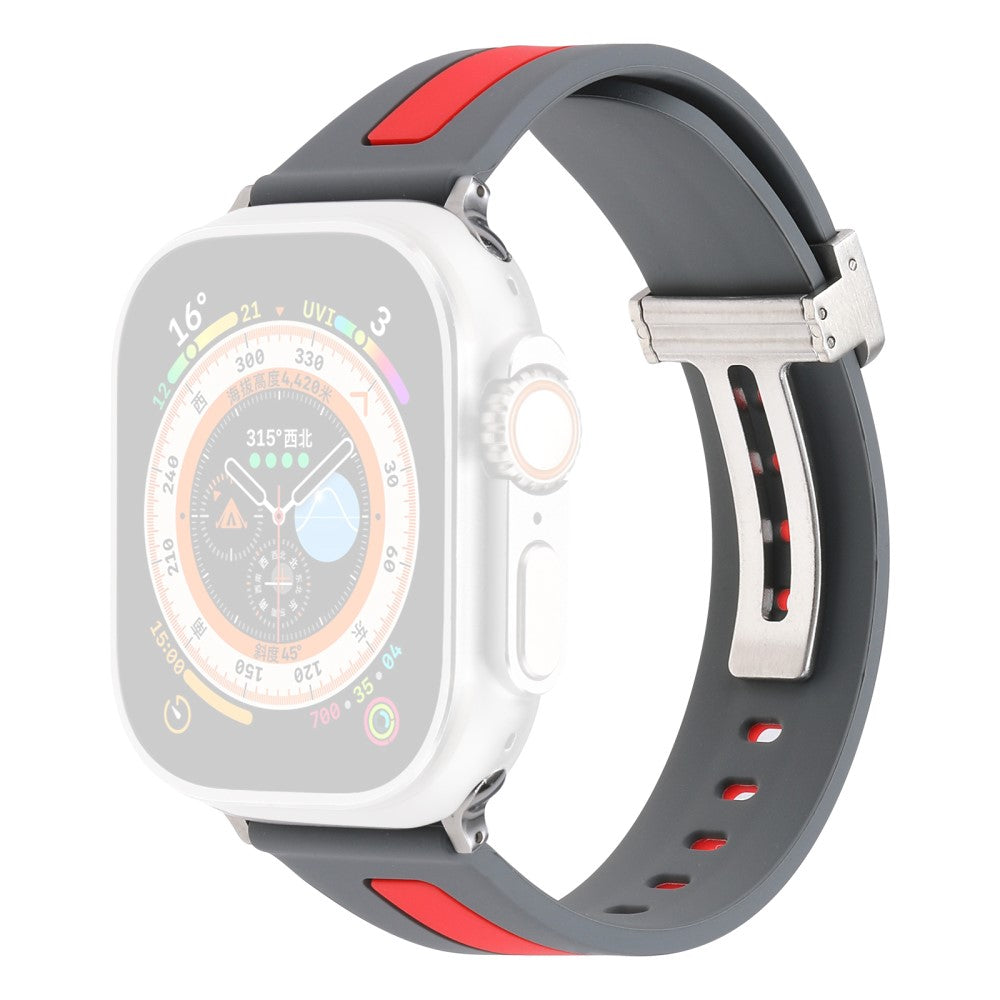 Meget Fed Silikone Universal Rem passer til Apple Smartwatch - Sølv#serie_7