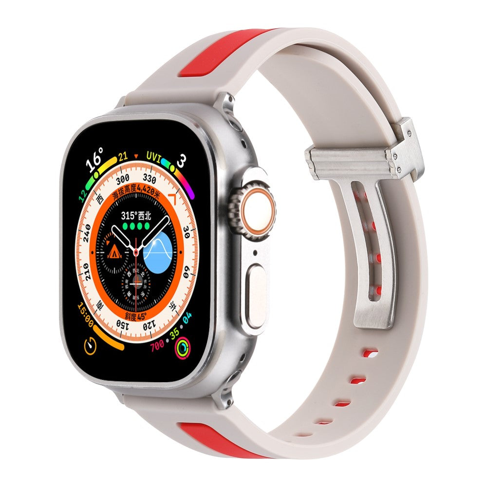 Meget Fed Silikone Universal Rem passer til Apple Smartwatch - Hvid#serie_9