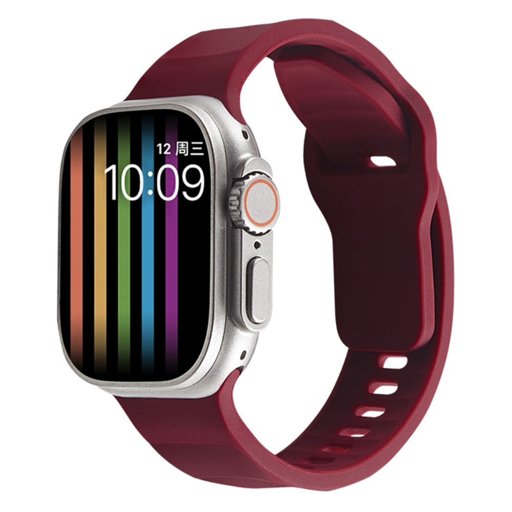 Mega Komfortabel Silikone Universal Rem passer til Apple Smartwatch - Rød#serie_1
