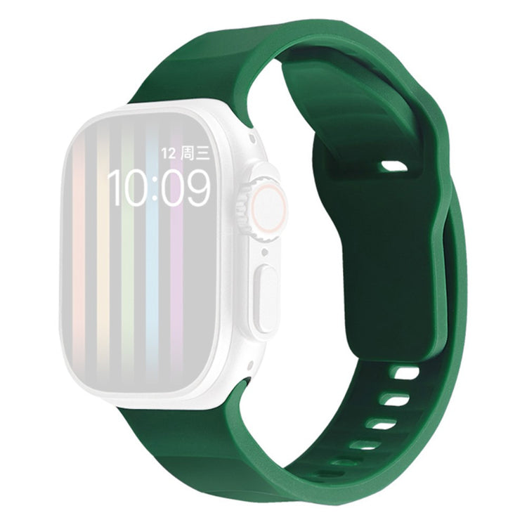 Mega Komfortabel Silikone Universal Rem passer til Apple Smartwatch - Grøn#serie_10