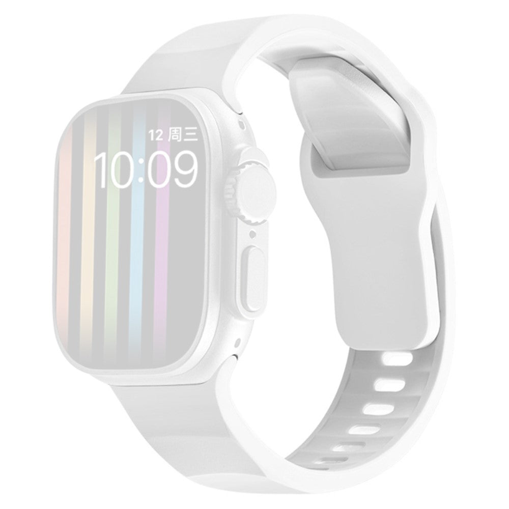 Mega Komfortabel Silikone Universal Rem passer til Apple Smartwatch - Hvid#serie_2