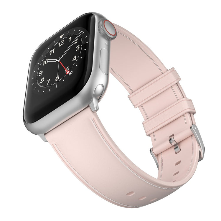 Elegant Metal Og Kunstlæder Universal Rem passer til Apple Smartwatch - Pink#serie_2
