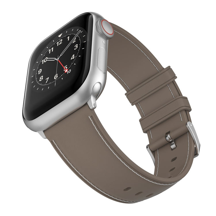 Elegant Metal Og Kunstlæder Universal Rem passer til Apple Smartwatch - Sølv#serie_3
