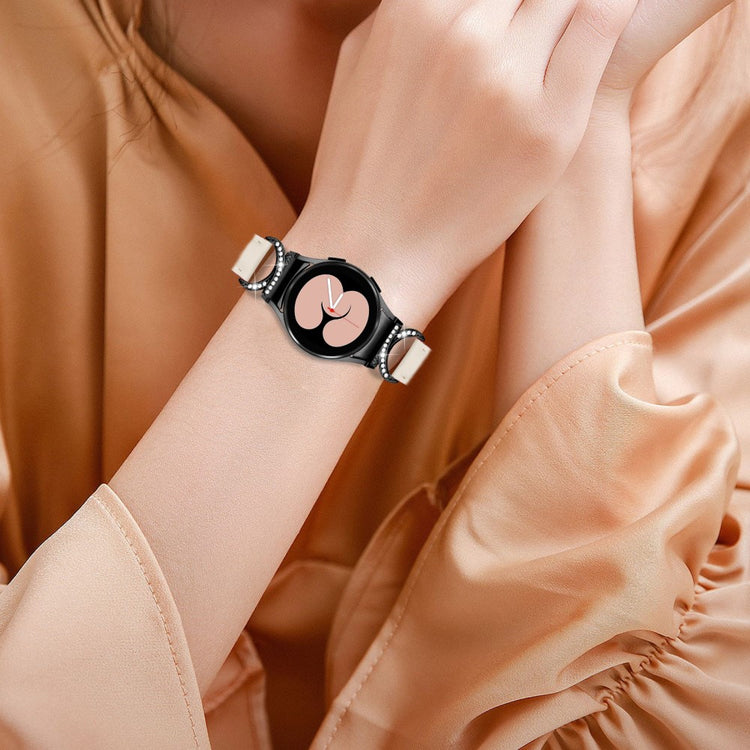 Rigtigt Nydelig Kunstlæder Universal Rem passer til Samsung Smartwatch - Hvid#serie_5