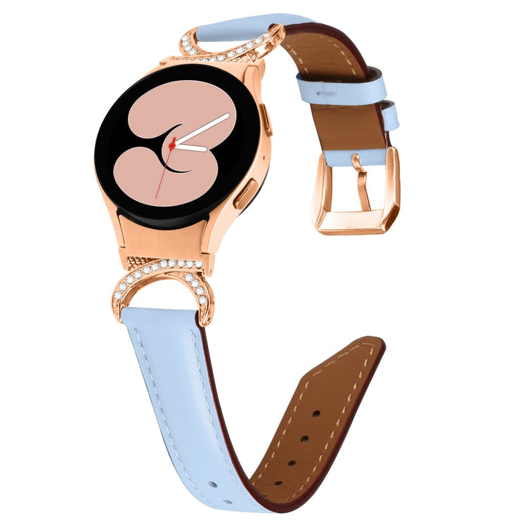 Super Skøn Kunstlæder Universal Rem passer til Samsung Smartwatch - Blå#serie_4