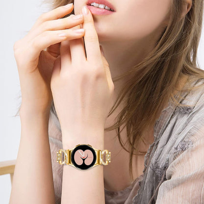 Smuk Metal Og Rhinsten Universal Rem passer til Samsung Smartwatch - Guld#serie_3